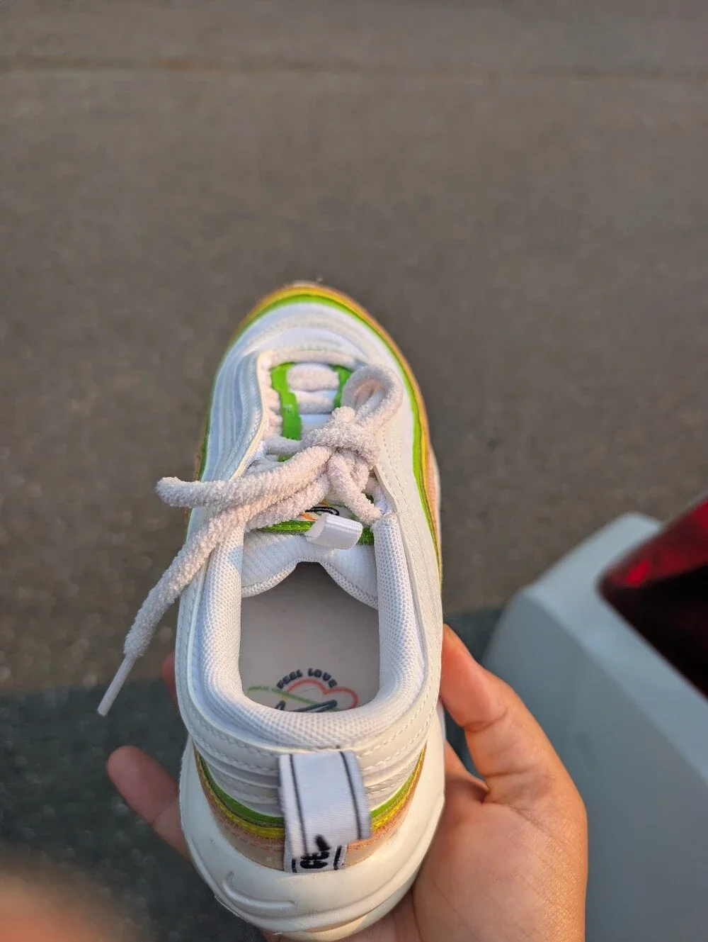 Women's 6.5 Nike Air Max 97 Sneakers - White, Green & Beige